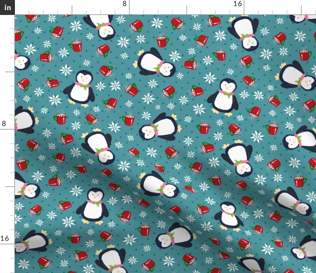 Christmas Penguins and Cocoa 