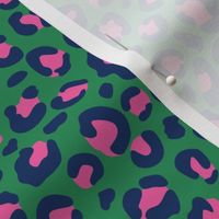Preppy Pink, Green and Blue Leopard Print, Preppy Leopard