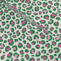 Preppy Leopard Print, Preppy Green and Hot Pink Leopard Christmas Colors