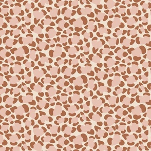 Leopard Hearts - Blush Pink and Orange - Small