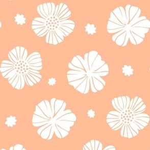 Peach Fuzz Pantone Color of the year 2024 Bold abstract Florals