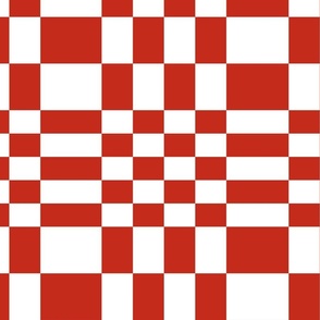 Bright red checkerboard checker 