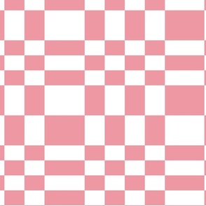 Fun bubblegum pink abstract checker Barbie inspire modern checkerboard