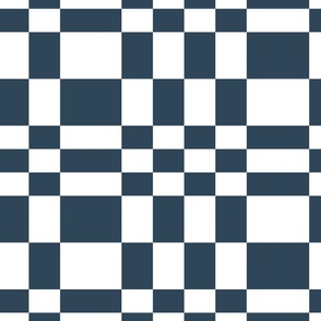 midnight blue checkerboard abstract checker print