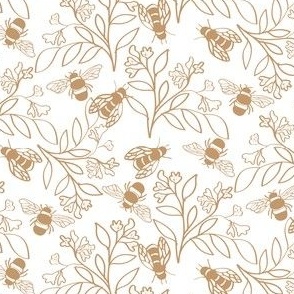 Spring Time Flowers and Bees in dessert sand neutral