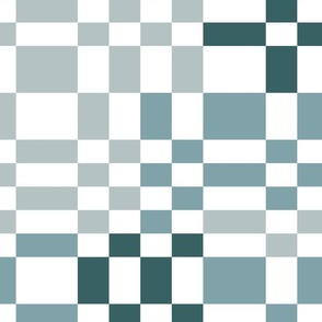 Blue tones checker abstract checkerboard