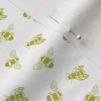 Spring Time Tossed Bees Kelly Lime Vibrant Green