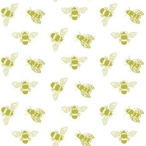 Spring Time Tossed Bees Kelly Lime Vibrant Green
