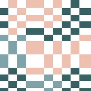 Blue and pink checkers 