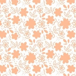 Peach Fuzz Pantone Color of the year 2024 Ditsy Daisies