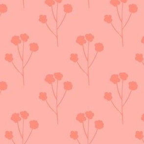 Gypsophila Babies Breath floral in coral peach