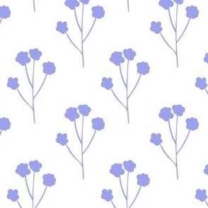 Gypsophila Babies Breath floral in purple periwinkle