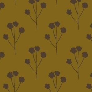Gypsophila Babies Breath floral in taupe and honey brown