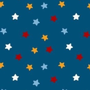 Patriotic stars in red white and blue