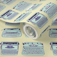 Typewriters Blue Yellow