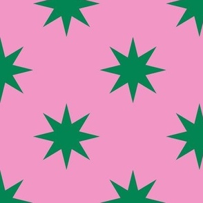 pink green star