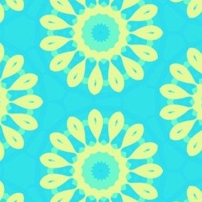 Bright fun and energetic summer yellow and aqua blue r31