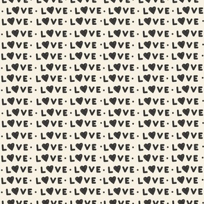 Love Valentines Day Black on Cream Handwritten (Medium)