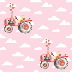 Red Tractors on Valentine's Day