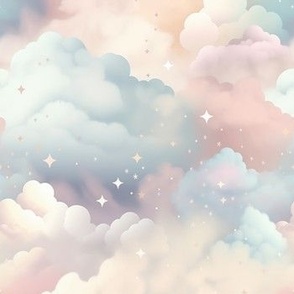 Dreamy Pastel Pink Clouds