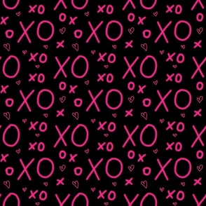 X's and O's / Black and Hot Pink