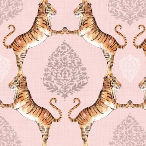 Big Cat Damask (blush) LRG