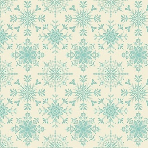 Snowflakes - Apricity / Blue stars - Medium