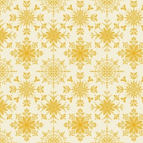 Snowflakes - Apricity / Yellow stars - Medium