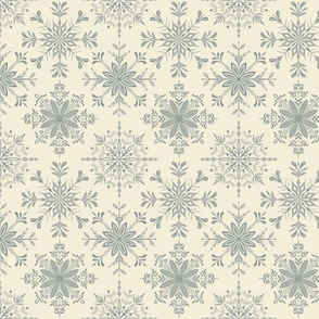 Snowflakes - Apricity / Gray stars - Medium