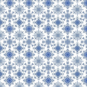 Snowflakes - Apricity / Cobalt Blue stars - Small