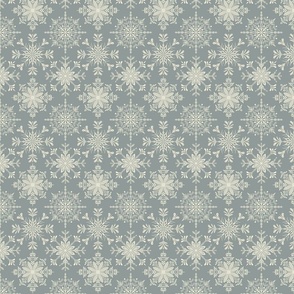 Snowflakes - Apricity / Gray background - Small