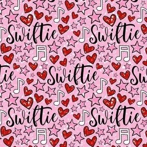 Small Scale Swiftie Hearts Stars and Music Notes in Pink and Red Taylor Swift