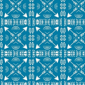 Winter pattern with arrows and rainbows
