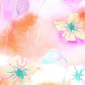 Abstract watercolor flowewrs