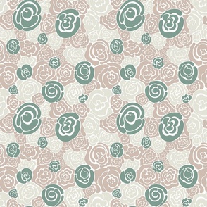 Abstract Floral (Sage, Rose, and Beige)