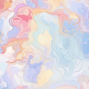 Retro Pastel Marble Dreamscape