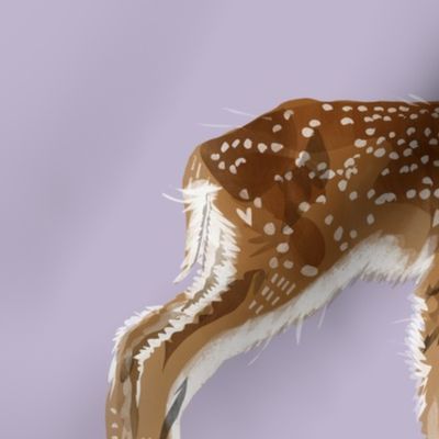 Large - Sweet Lil Fawns - Lilac Background