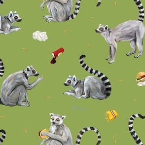 lemurs and fast food (green)