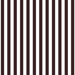 1/4 inch Candy Stripe in off-black and white  0.25 inch - 114