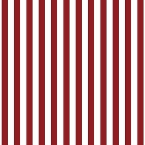 1/4 inch Candy Stripe in merlot red and white  0.25 inch - 113