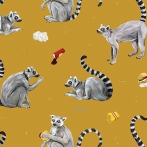 lemurs and fast food (yellow)