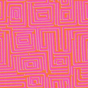Risograph abstract maze