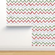 Christmas seamless colorful zigzag