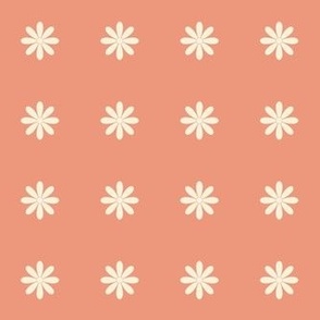 Tiny Daisy Flowers on Blush Pink