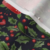 Christmas floral berry and gift box