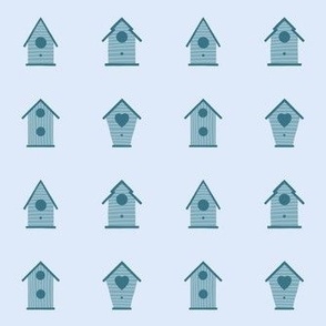 Blue Simple Birdhouses
