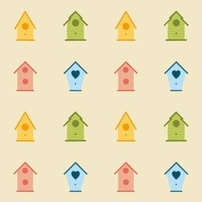 Colorful Simple Birdhouses