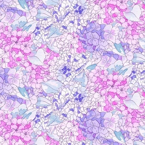 Hydrangeas - Blue, Pink & Purple - Large