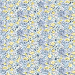 Hydrangeas - Blue & Yellow - Small