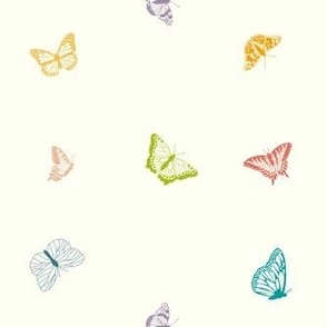 Multicolored Delicate Tiny Butterflies
